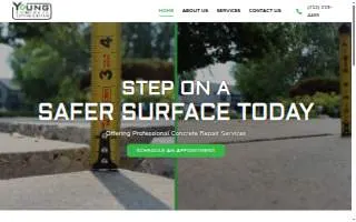 Young Concrete Lifting and Repair website