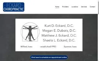 Eckard Chiropractic Spencer website