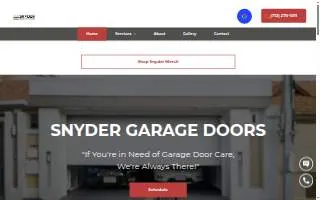 Snyder Garage Doors, LLC website