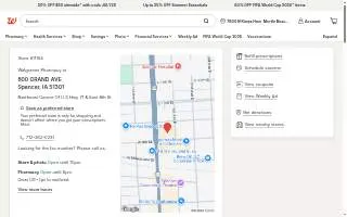 Walgreens Pharmacy of Spencer website