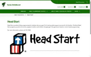 Head Start CC website