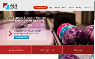 Air Lanes Bowling Center website