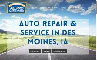 All Pro Servicenter of Urbandale website