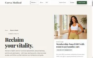 Corva Health website