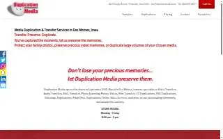 Duplication Media website