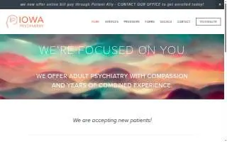 Iowa Psychiatry of Urbandale website