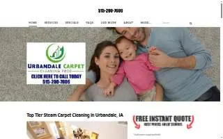 Urbandale Carpet Cleaning Pros website