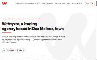 Webspec of Urbandale