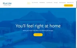 Blue Line Moving & Storage website
