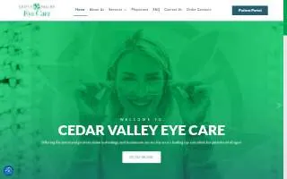 Cedar Valley Eye Care - Waterloo website