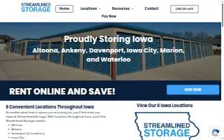 Streamlined Storage - Waterloo website