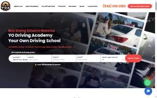 Yo Driving Academy Waterloo website