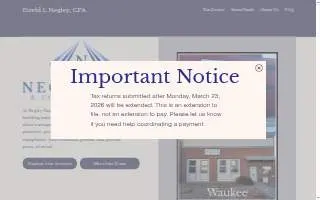 Negley Tax & Consulting website