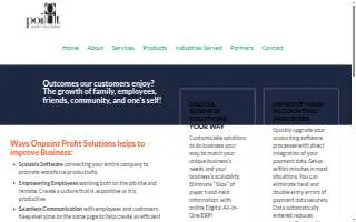 Onpoint Profit Solutions website