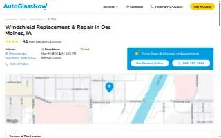 Auto Glass Now of West Des Moines website