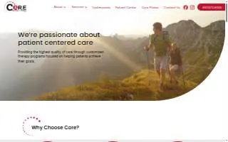CORE Physical Therapy website