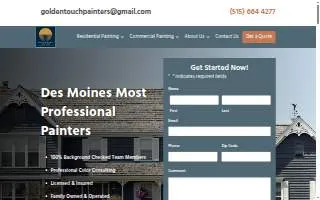 Golden Touch Painters website