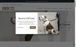 Knox Canine Training of West Des Moines website