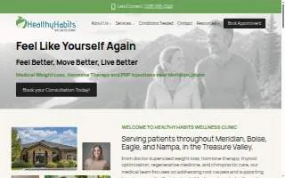 Healthy Habits Wellness Clinic website