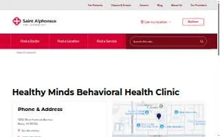 Healthy Minds Behavioral Health Clinic website