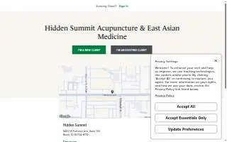 Hidden Summit Acupuncture and East Asian Medicine website
