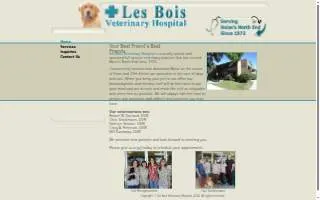 Les Bois Veterinary Hospital website