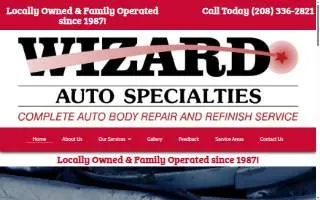 Wizard Auto Specialties website