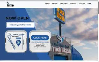Bluebird Truck Wash website