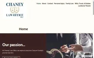 Chaney Law Office, PLLC website