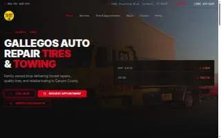 Gallegos Auto Repair & Towing website