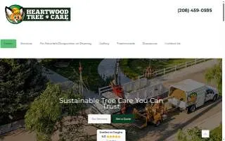 Heartwood Tree Care LLC website