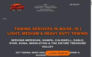 Torch Towing and Transport LLC of Caldwell website