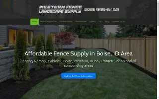 Western Fence & Landscape Supply of Caldwell website