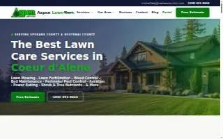Aspen Lawn Care website