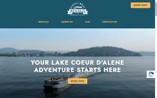 Coeur d'Alene Boat Rentals website