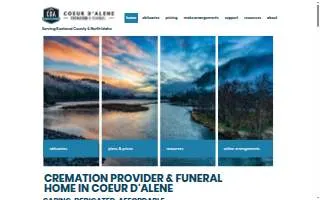 Coeur d'Alene Cremation & Funeral website