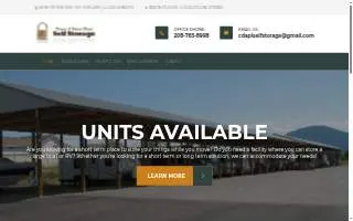 Coeur D'Alene Place Self Storage website