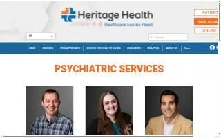 Heritage Health Psychiatric Services website