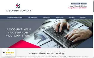 SC Business Advisory CPA website