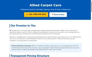 Allied Carpet Care website