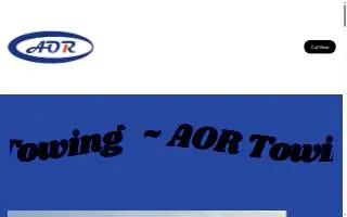 AOR Towing website