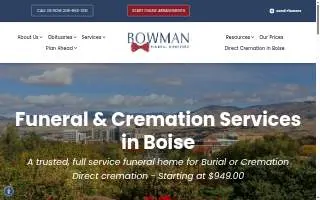 Bowman Funeral Parlor website