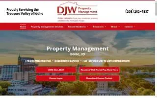 DJW Property Management Eagle website