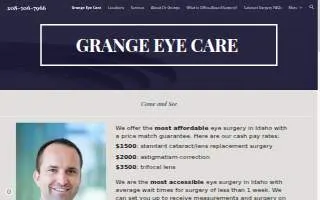 Grange Eye Care website