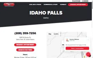 Commercial Tire of Idaho Falls website