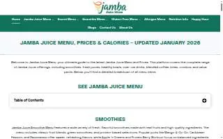 Jamba Juice of Superior website