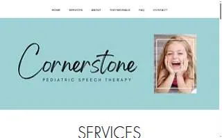 Cornerstone Pediatric Speech Therapy website