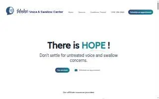 Idaho Voice and Swallow Center website