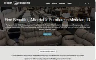 Meridian Home Furnishings of Kuna website