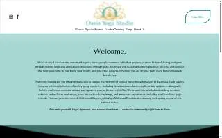 Oasis Yoga Studio website